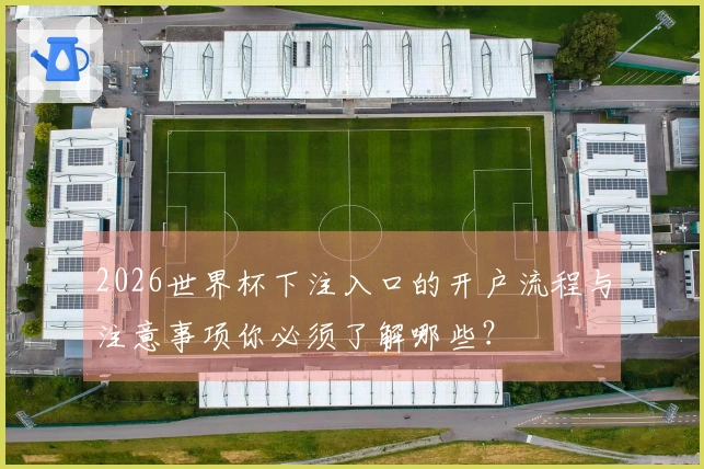2026世界杯下注入口的开户流程与注意事项你必须了解哪些？