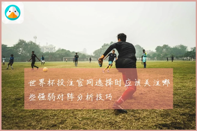 世界杯投注官网选择时应该关注哪些强弱对阵分析技巧